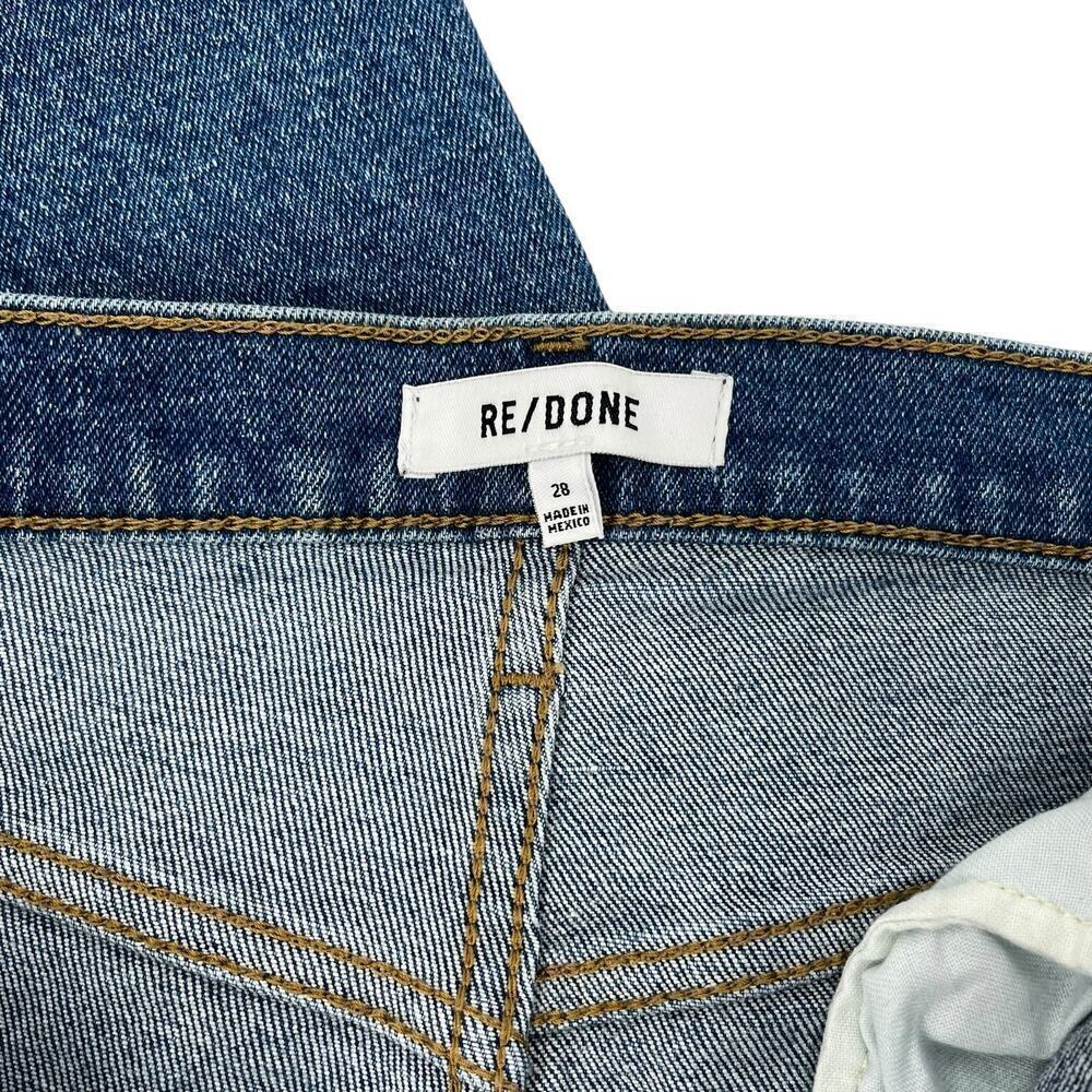 RE/DONE Jeans 90’s Skinny Ultra High Rise Broken Through w/ Rips Size 28 - Picture 12 of 14